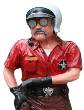 Dekofigur Police-Cop "William" 105cm, Unikat
